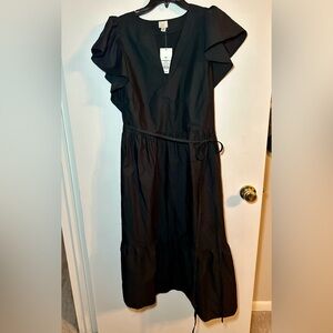 NWT A New Day black flutter sleeve black dress XXL
